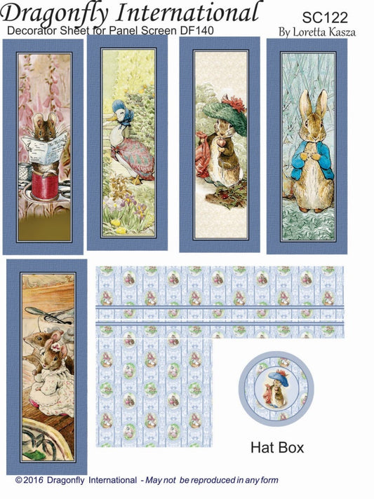 3 Panel Screen Kit, Beatrix Potter