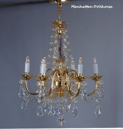 Delmonico 6 Arm Crystal Chandelier, LED