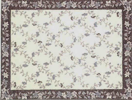 1/2" Scale Rug, Floral Motif