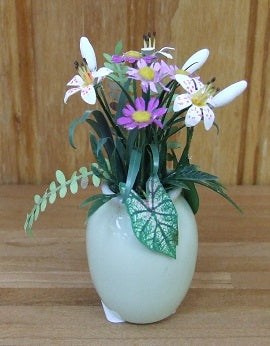 Daylilies & Daisies in Vase