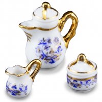 Blue Onion Coffee Pot Set