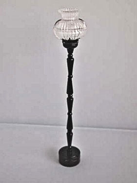 Floor Lamp Silvery - Black Pole Battery/LED