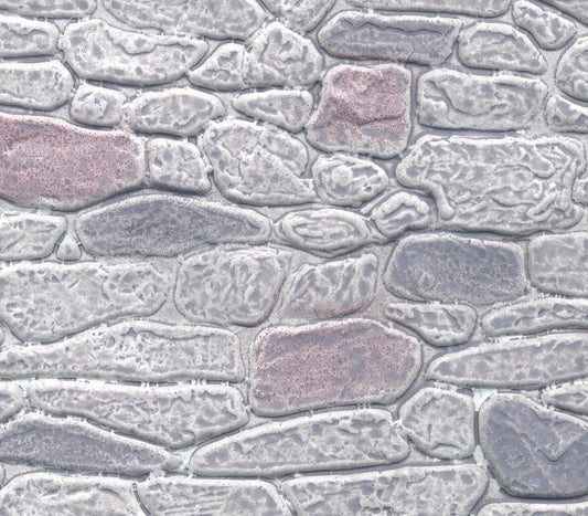 Plastic Textured Fieldstone, Smokey Gray