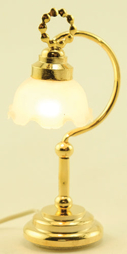 Fluted Shade Desk Lamp, Brass