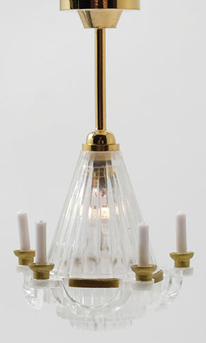 Brass Downrod Chandelier