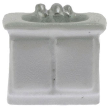 1/144" Scale Kitchen Sink, White