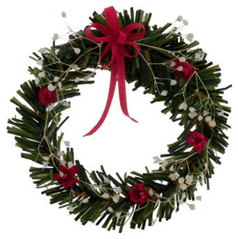 Christmas Wreath, Red & White