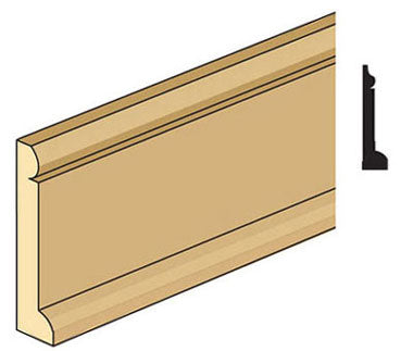 Baseboard with Quarter Round, 1/2" X 24"