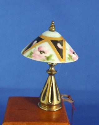 Bronze Lamp: Porcelain Flared Shade