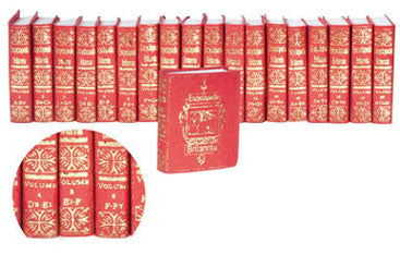 Book Set, Encyclopedia, Gold Foil, 20pc