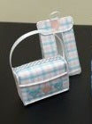 Diaper Bag & Diaper Holder, Blue & Pink Plaid