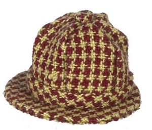 Men's Hat, Checkered Red