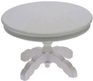 Round Pedestal Table, White