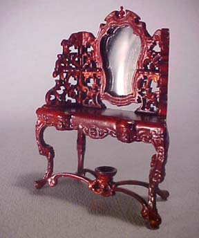 1/2" Scale Bespaq Rose Wisteria Console, Mahogany