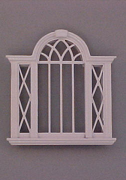 Cambridge Decorated Double Window, White