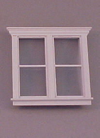 Atherton Plain Double Window, White