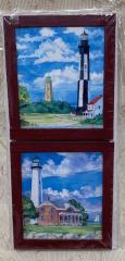 Two Framed Prints, Lighthouses