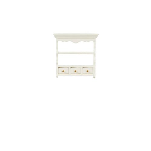 Kitchen Shelf with Drawers, White