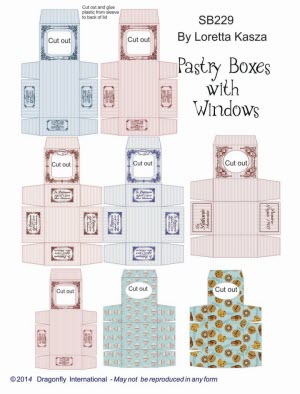 Pastry Boxes Sheet with Windows