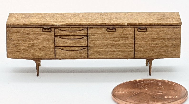 1/4" Scale Midcentury Credenza Kit