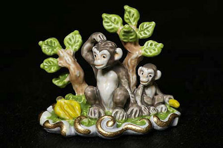 There Were Four? Bronze Handpainted Monkey Sculpture