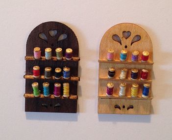 Thread Spool Wall Rack Kit, Walnut