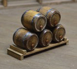 Barrel Set On Stand, Keg Rack