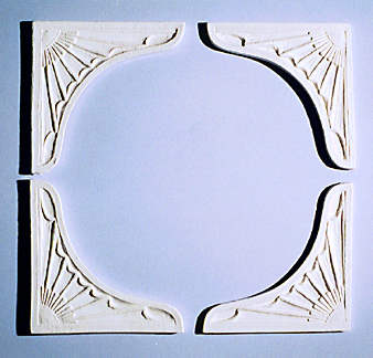 Ceiling Carving, 4pc, #6