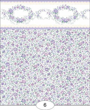 Floral Wreath, Lavender Floral Wallpaper