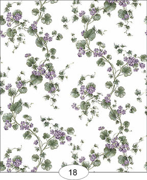 Geranium Vine, Lavender Wallpaper