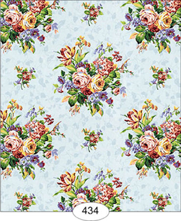 Mariposa Blue Floral Wallpaper