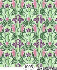 Victorian Foliage Tulip Wallpaper