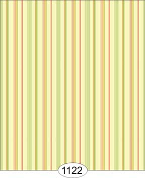 Cottage Stripe, Red, Green, Gold