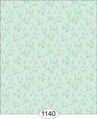 Petite Cottage Floral, Blue Wallpaper