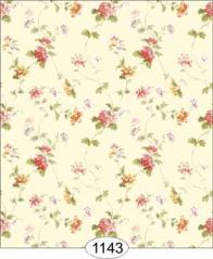 Cottage Floral, Orange Wallpaper