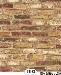 Tumbled Brick, Red Wallpaper