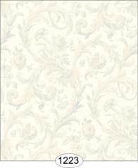 Cottage Acanthus Damask Off White Wallpaper