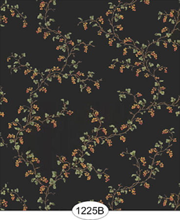 Anne's Cottage Black Vine Wallpaper