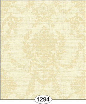 Woven Damask - Ivory Wallpaper