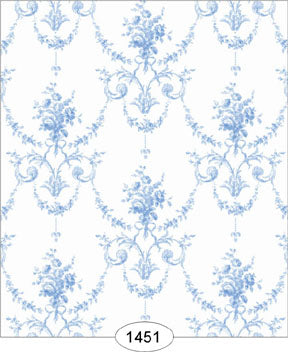 Princess Toile, Blue Wallpaper