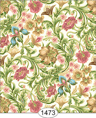 Floral Tapestry Wallpaper Pink