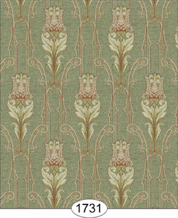 Tulip Tapestry Olive Green Wallpaper