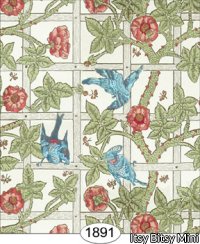 Victorian Trellis White Wallpaper