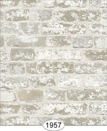 Distressed Brick Paper, White