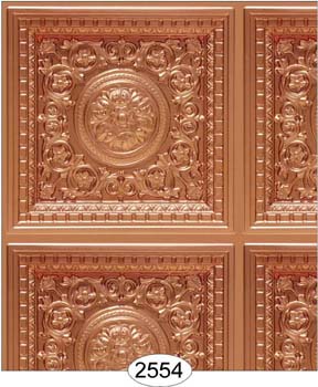 Copper Light Rosette Panel Paper