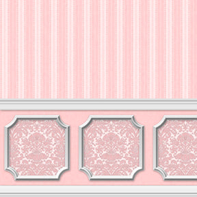 Annabelle Wainscot Mural Wallpaper, Pink Quartz