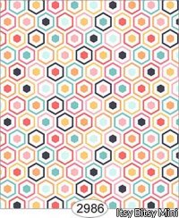 Retro Hex Tiles, Multicolor