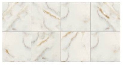 1/2" Scale Faux Marble Floor Tile White