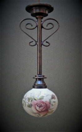 Harp Pendant Light, Pink Rose