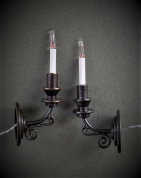 Sconce, Dark Brass Candle Light, Pair